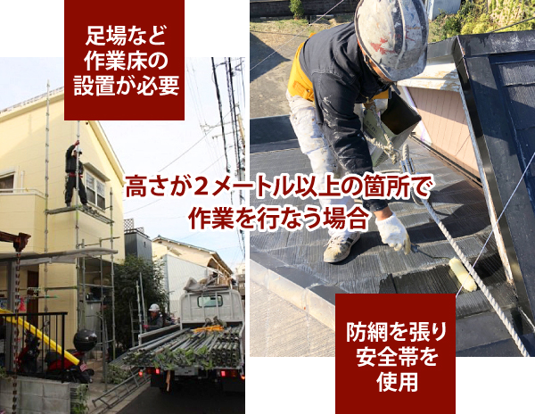 高さが2メートル以上の箇所で作業を行う場合