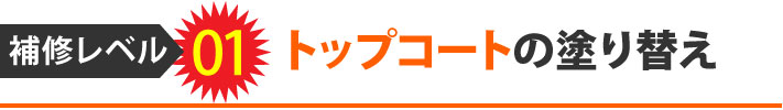 補修レベル1トップコートの塗り替え